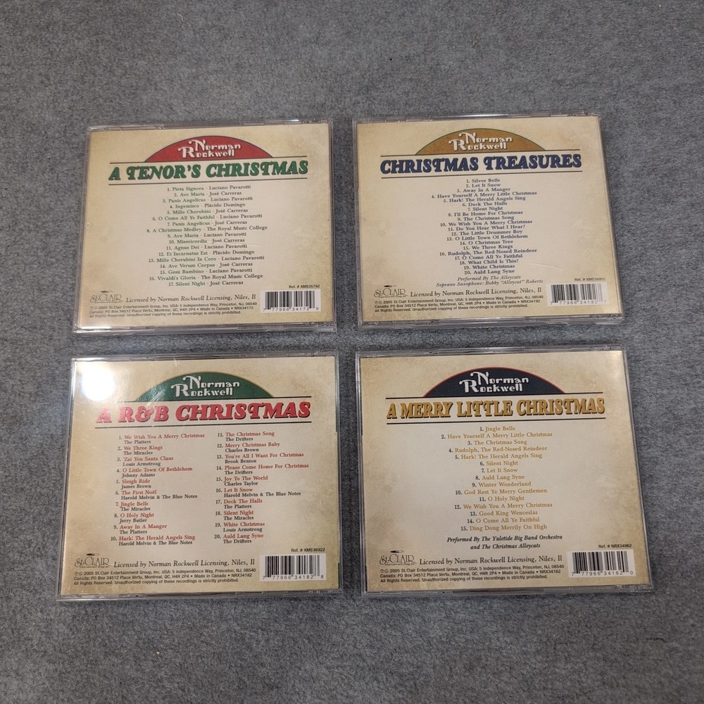 Norman Rockwell Christmas Music CD Collection Lot 4 Albums Seasonal Holiday - Picture 2 of 2